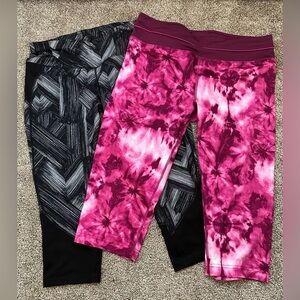 Stylish Activewear Bottoms in Pink (L) and Black (M).